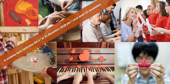 CONTRIBUTI CORSI TEMPO LIBERO 2018 - RIAPERTURA DAL 1° AL 31 DICEMBRE 2018