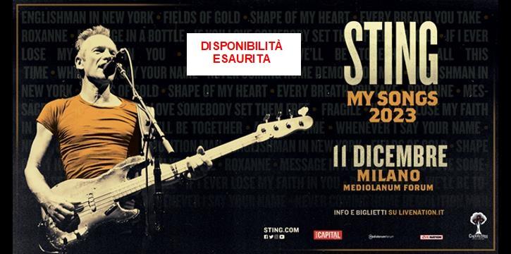 STING "MY SONGS 2023" - FORUM DI ASSAGO