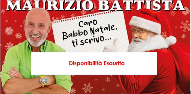 AL TEATRO OLIMPICO MAURIZIO BATTISTA: ‘‘CARO BABBO NATALE, TI SCRIVO…’’