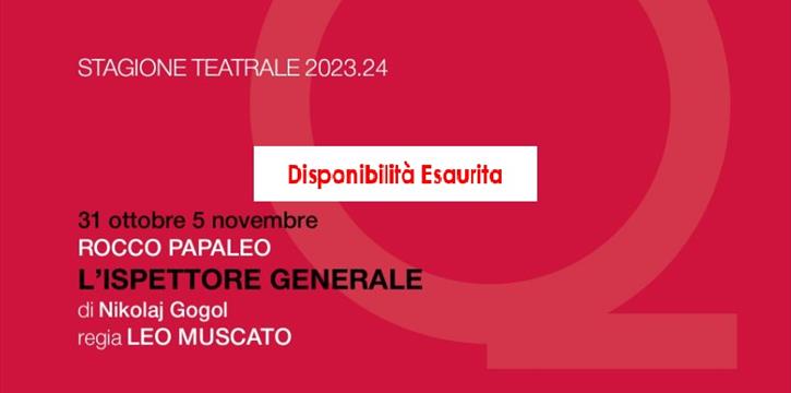 AL TEATRO QUIRINO ROCCO PAPALEO IN "L’ISPETTORE GENERALE"