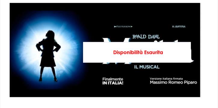 AL TEATRO SISTINA "MATILDA, IL MUSICAL"