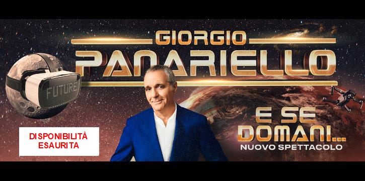 GIORGIO PANARIELLO: "E SE DOMANI..." AL TEATRO VERDI DI FIRENZE
